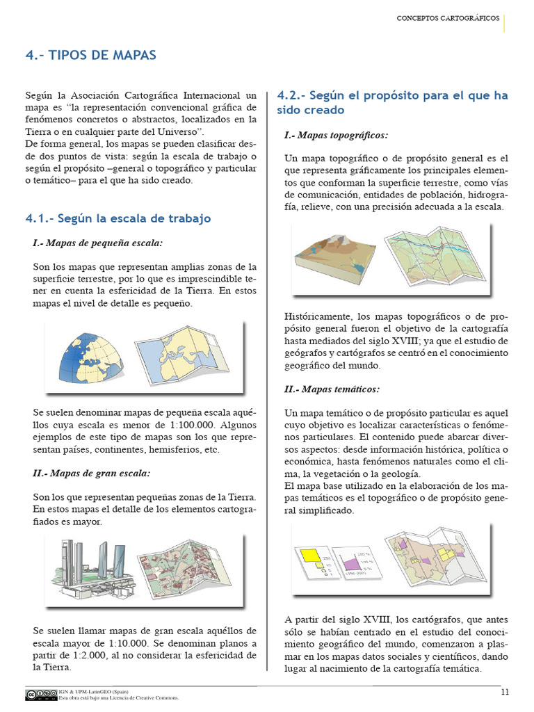 Tipos de Mapas: Escalas y Propósitos | PDF | Mapa | Cartografía