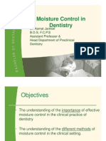 Moisture Control in Dentistry Dentistry