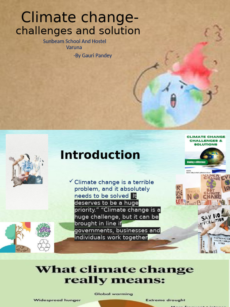 Climate Change - Challenges and Solution Gauri Pandey (Autosaved) | PDF