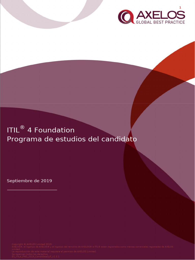 ESITIL4 FND2019 Candidate Syllv 131 | PDF | Itil