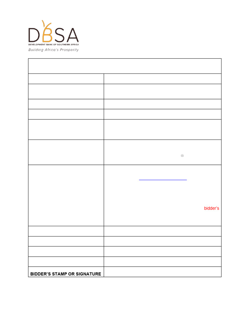 DBSA RFP for AI and Data Analytics Tool | PDF | Request For Proposal ...