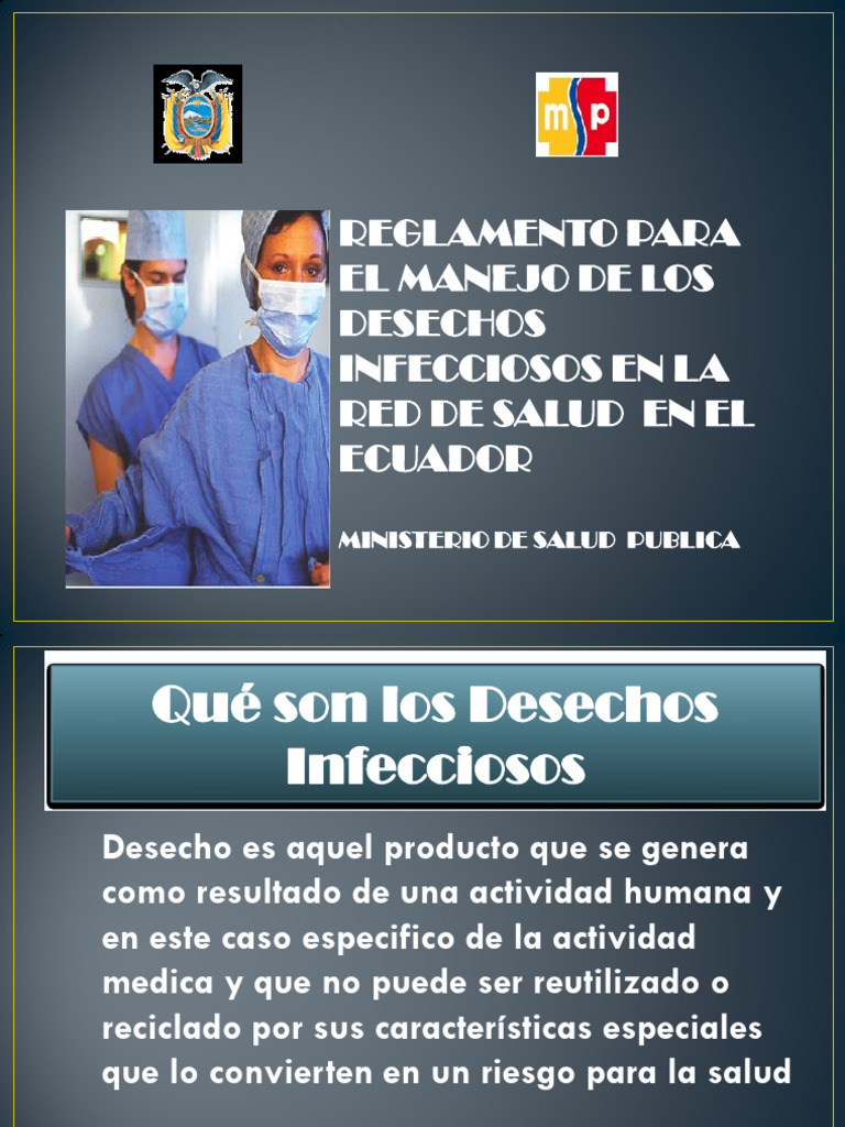 Reglamento Desechos Infecciosos Puyo 13 Dic 2010 Pdf Infección