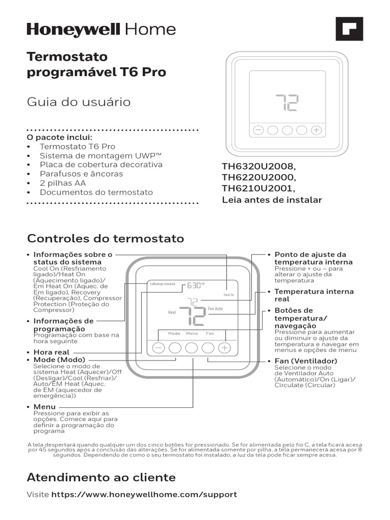 Termostato Honeywell Manual En Espanol