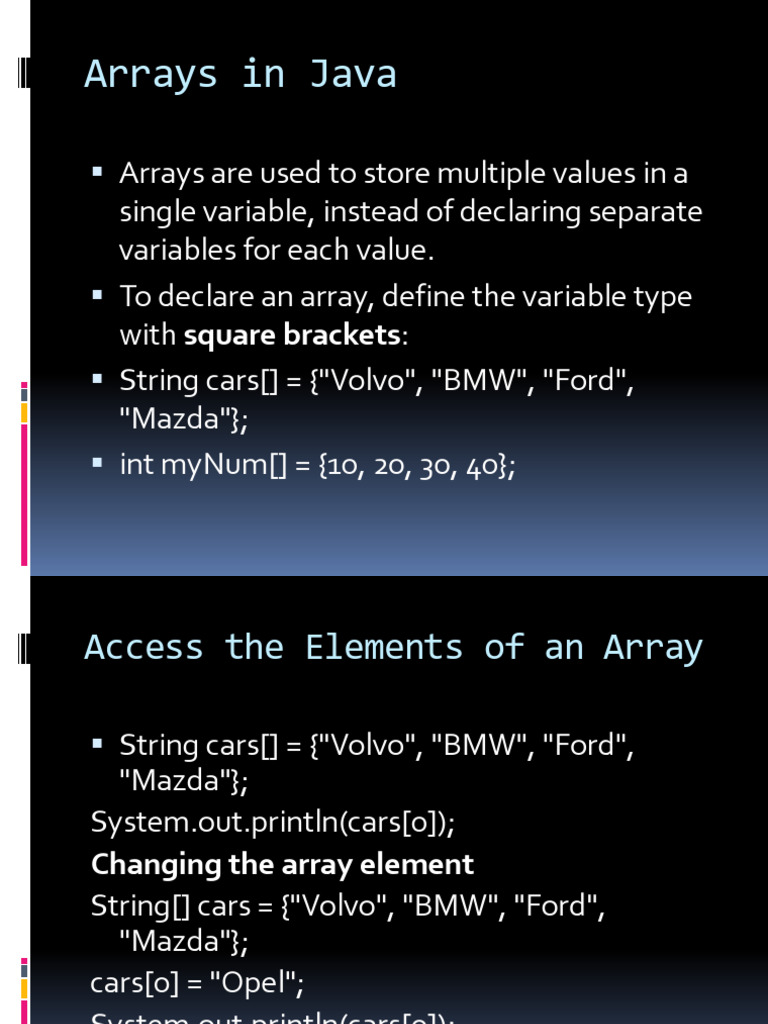 3 Final Arrays in Java 2024 25 | PDF | Time Complexity | Computing