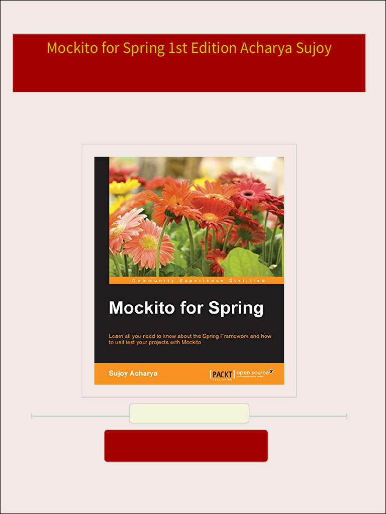 Instant ebooks textbook Mockito for Spring 1st Edition Acharya Sujoy ...