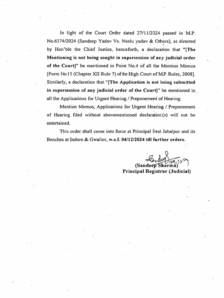 Mandatory Declarations in Mention Memos | PDF | Supreme Courts | Government