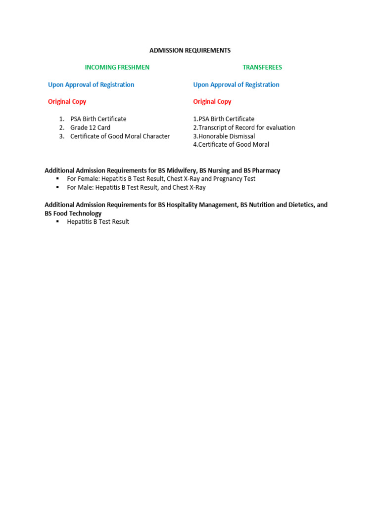 2026 ADMISSION REQUIREMENTS visual data 5