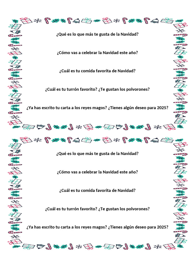 Encuesta sobre la Navidad 2023 | PDF