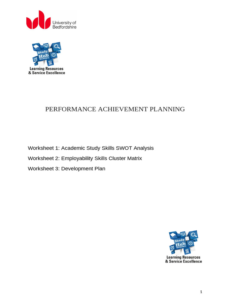 Academic Skills SWOT & Development Plan | PDF | Swot Analysis ...