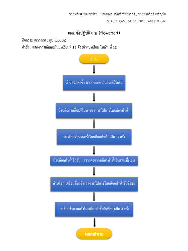 แผนผังปฏิบัติงาน (Flowchart) แก้ | PDF