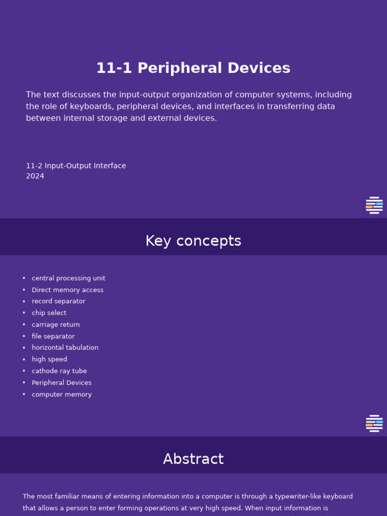 Understanding Peripheral Devices and I/O Interfaces | PDF | Input ...