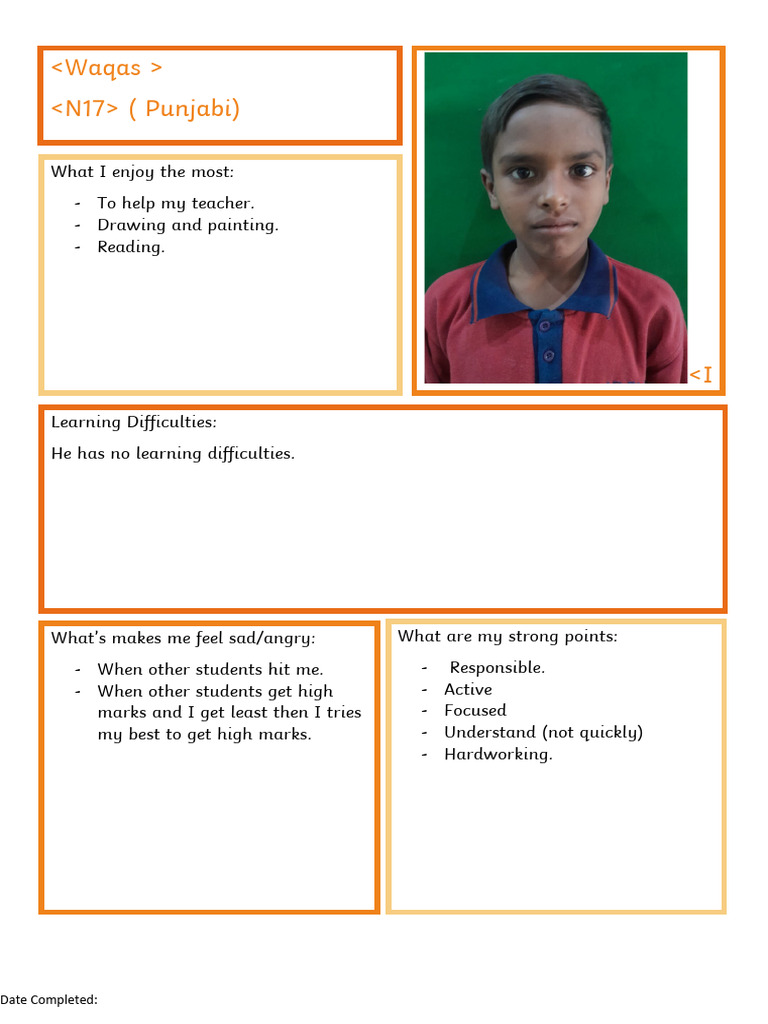 Student Profile: Aspiring Army Officer | PDF