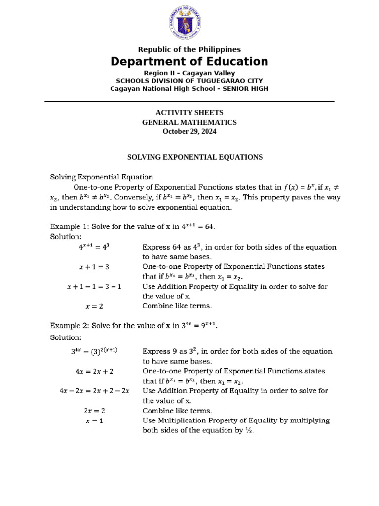 General Mathematics October 292024 | PDF