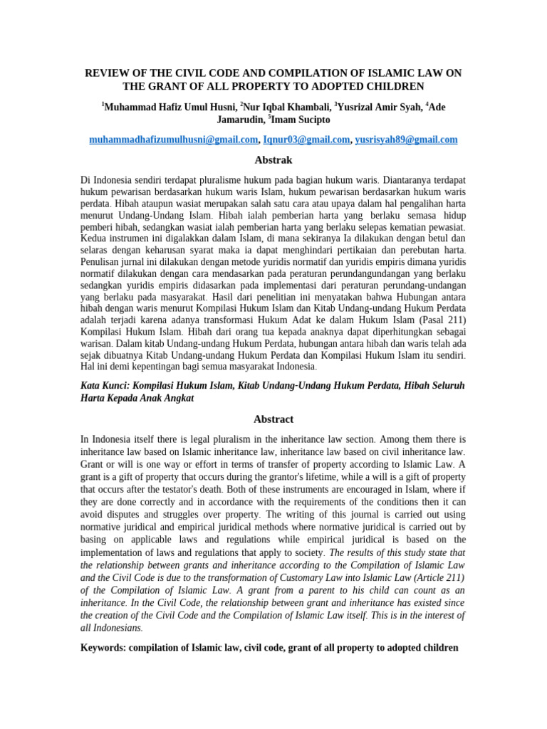 Islamic & Civil Inheritance Laws | PDF | Will And Testament | Inheritance
