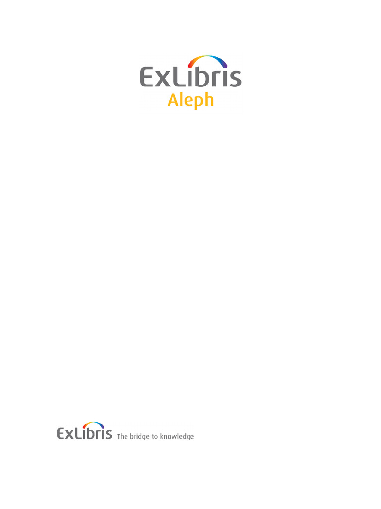 Aleph 20 Syslib Guide - General | PDF | Software | Computing