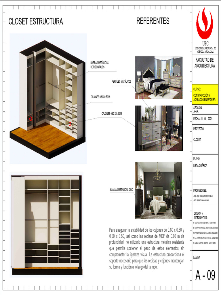 Closet Estructura Referentes: Facultad de Arquitectura | PDF