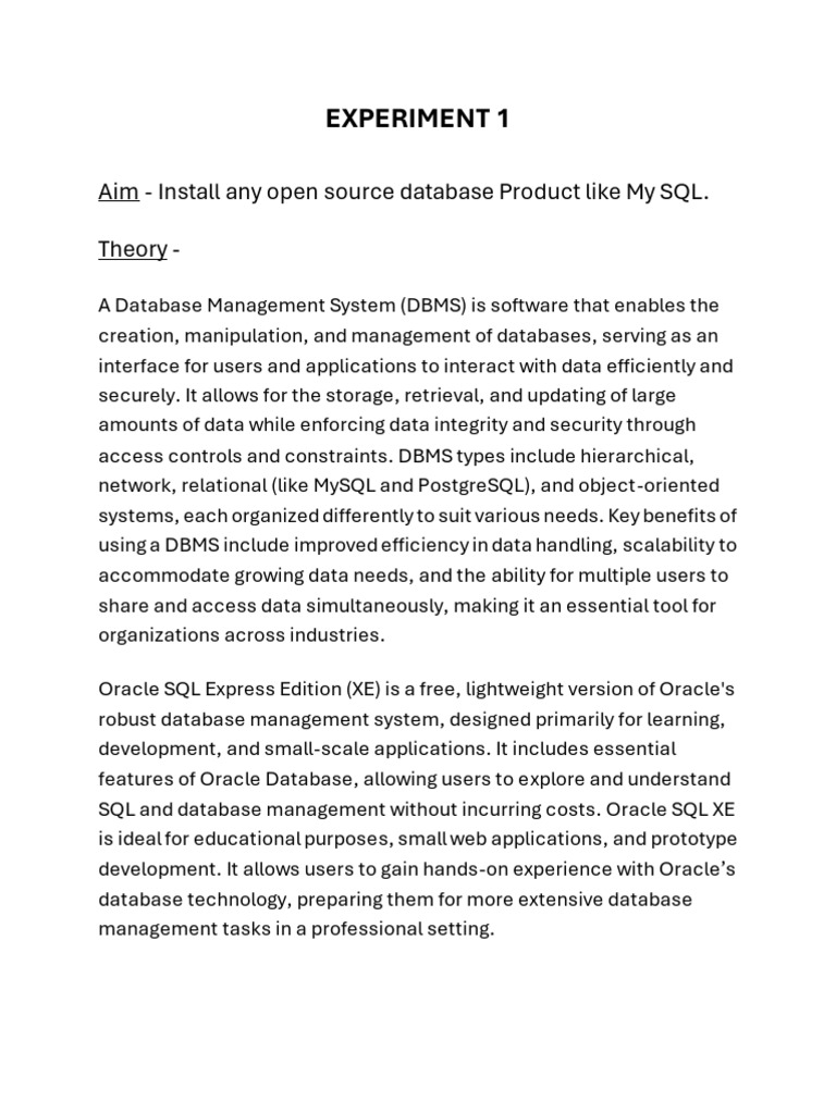 MySQL Database Installation & Operations | PDF | Databases | Sql