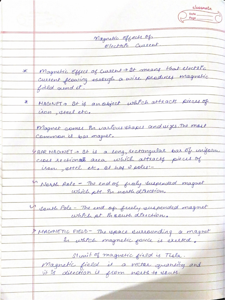 Magnetic Field of Electric Current | PDF