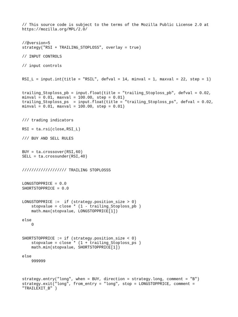 Trading Strategy Script | PDF