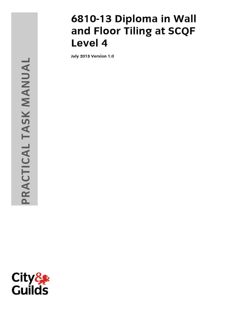 Wall and Floor Tiling Practical Manual | PDF | Tile | Hazards