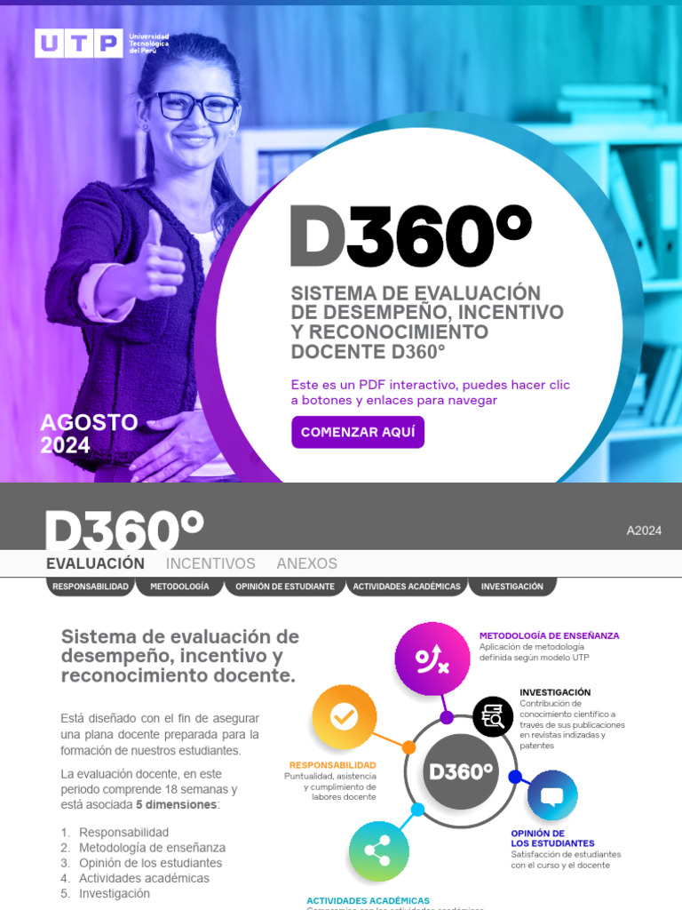 D360 Interactivo - Agosto 2024 | PDF | Evaluación | Maestros