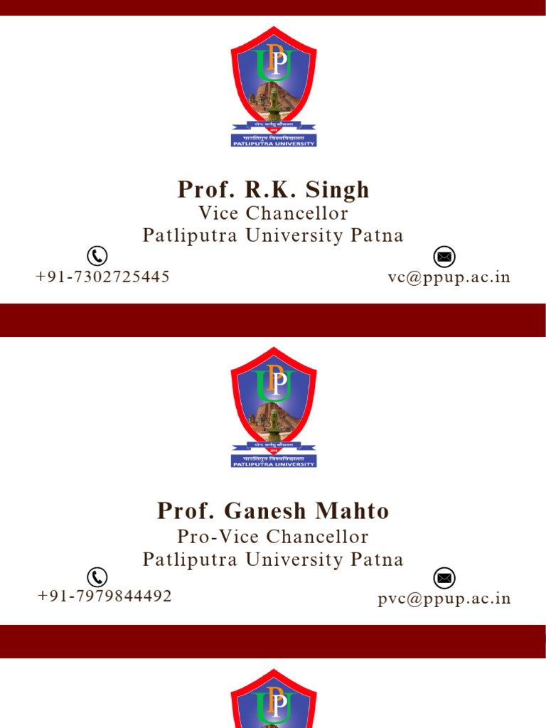 Patliputra University Leadership Contacts | PDF