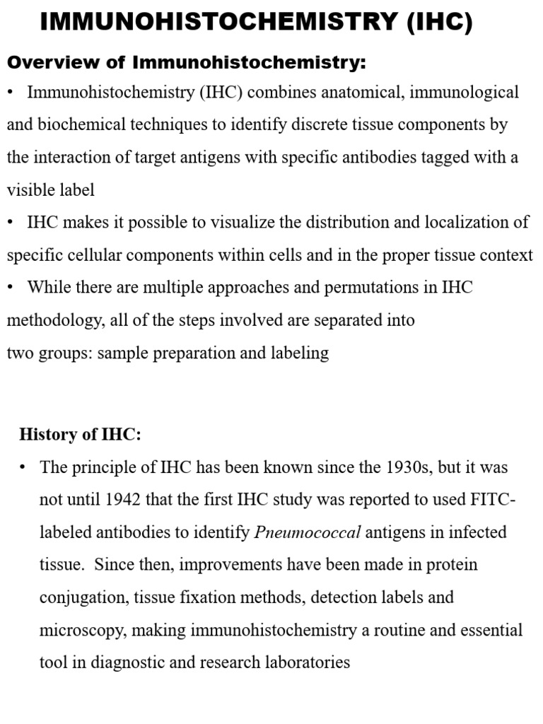 3 Immunohistochemistry (IHC) | PDF | Immunohistochemistry | Fixation ...