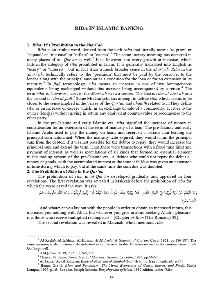 Understanding Riba in Islamic Banking | PDF | Islamic Jurisprudence ...