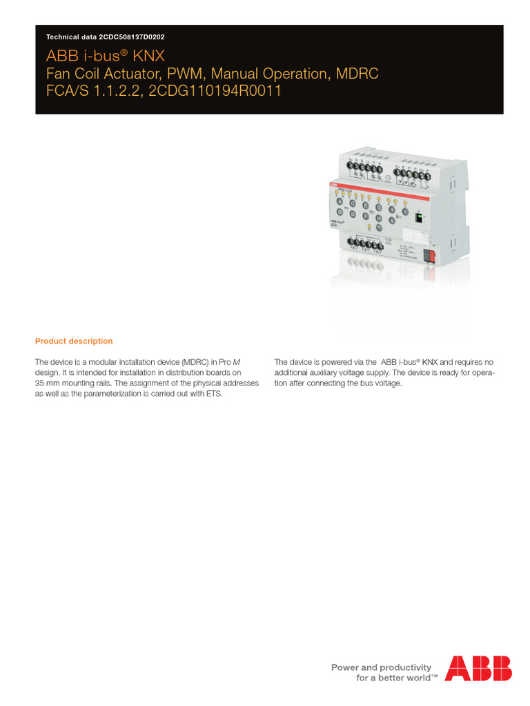 Technical Data FCAS 1122 TD EN V1-1 2CDC508137D0202 | PDF | Relay ...