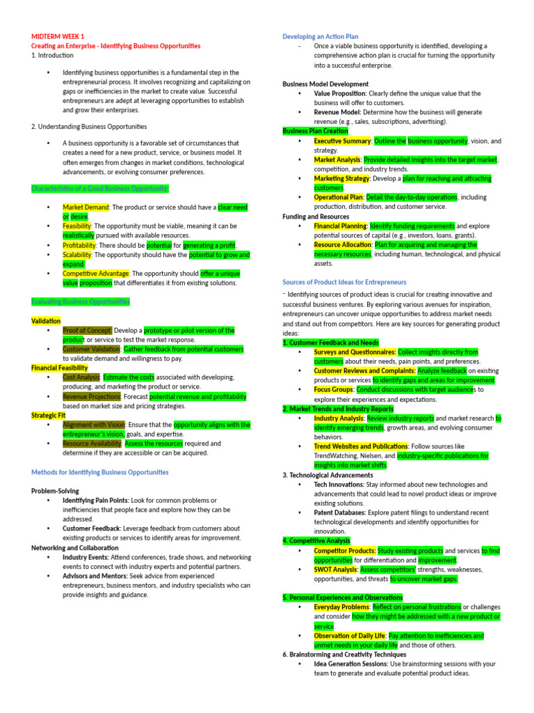 Identifying Business Opportunities Guide | PDF | Entrepreneurship ...