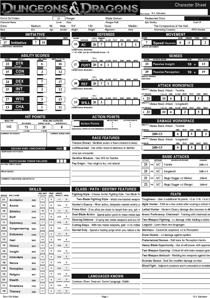 STR CON DEX INT WIS CHA: Initiative Initiative Defenses Movement Speed ...
