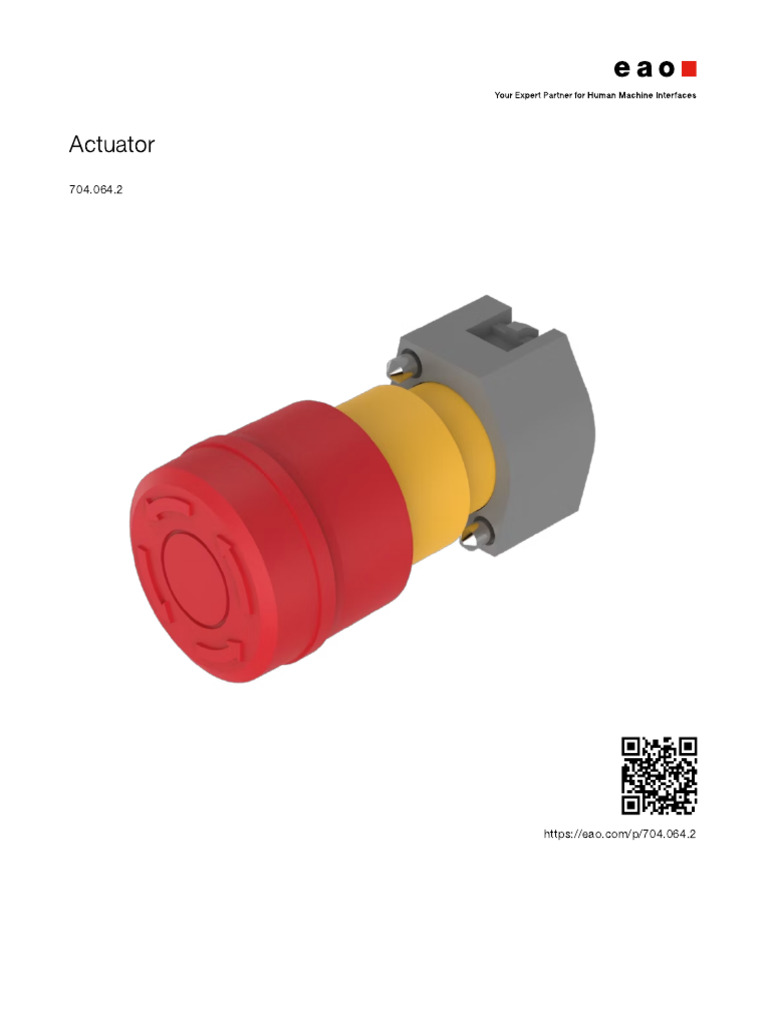 Red Mushroom-Head Actuator Specs | PDF
