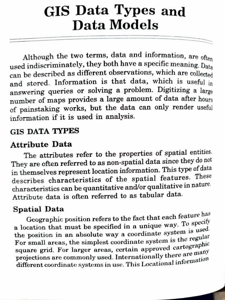 AEC GIS Data Types and Models | PDF | Geographic Information System ...