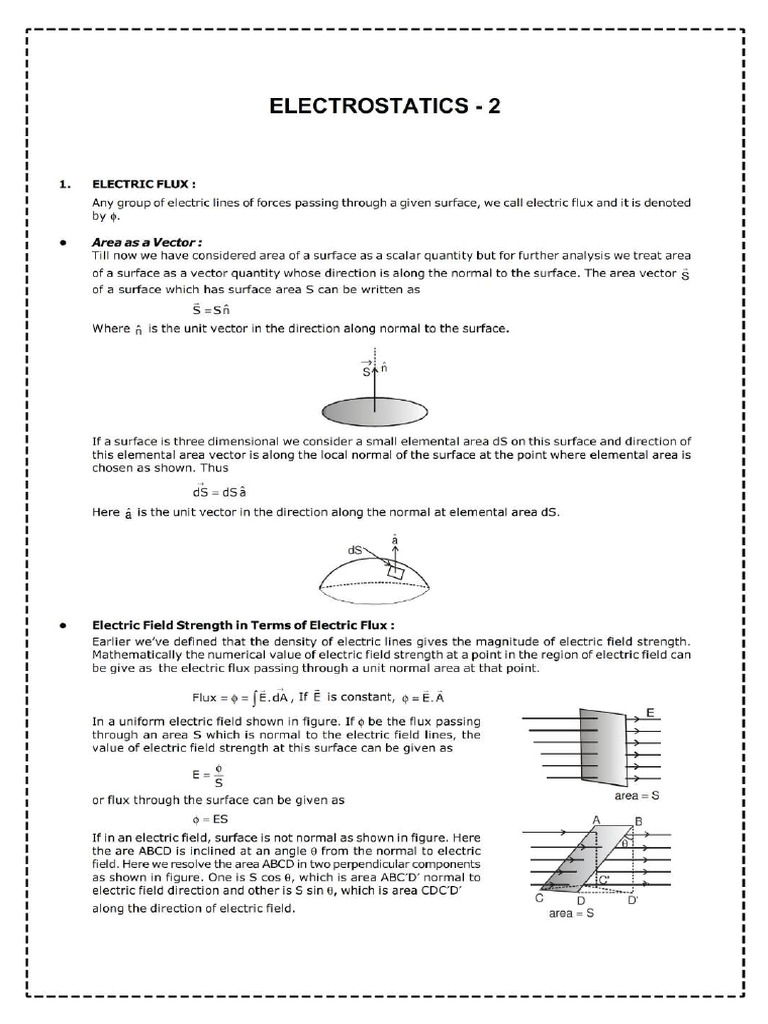 Electrostaics 2 | PDF