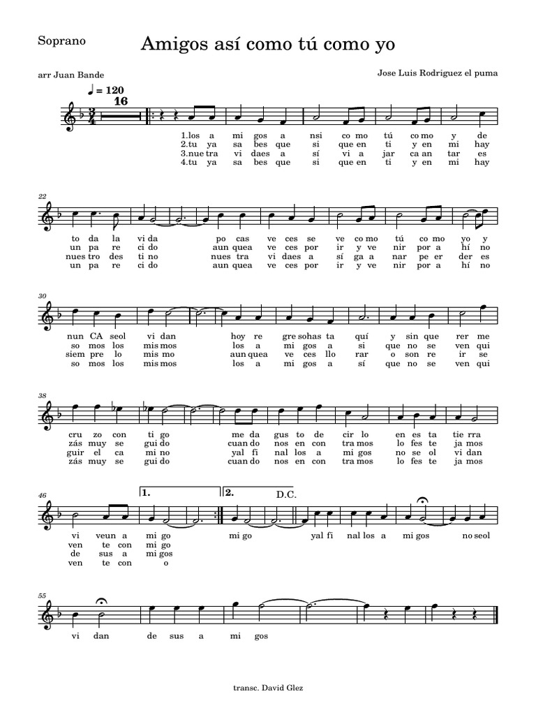 Amigos_así_como_tú_como_yo-Soprano | PDF