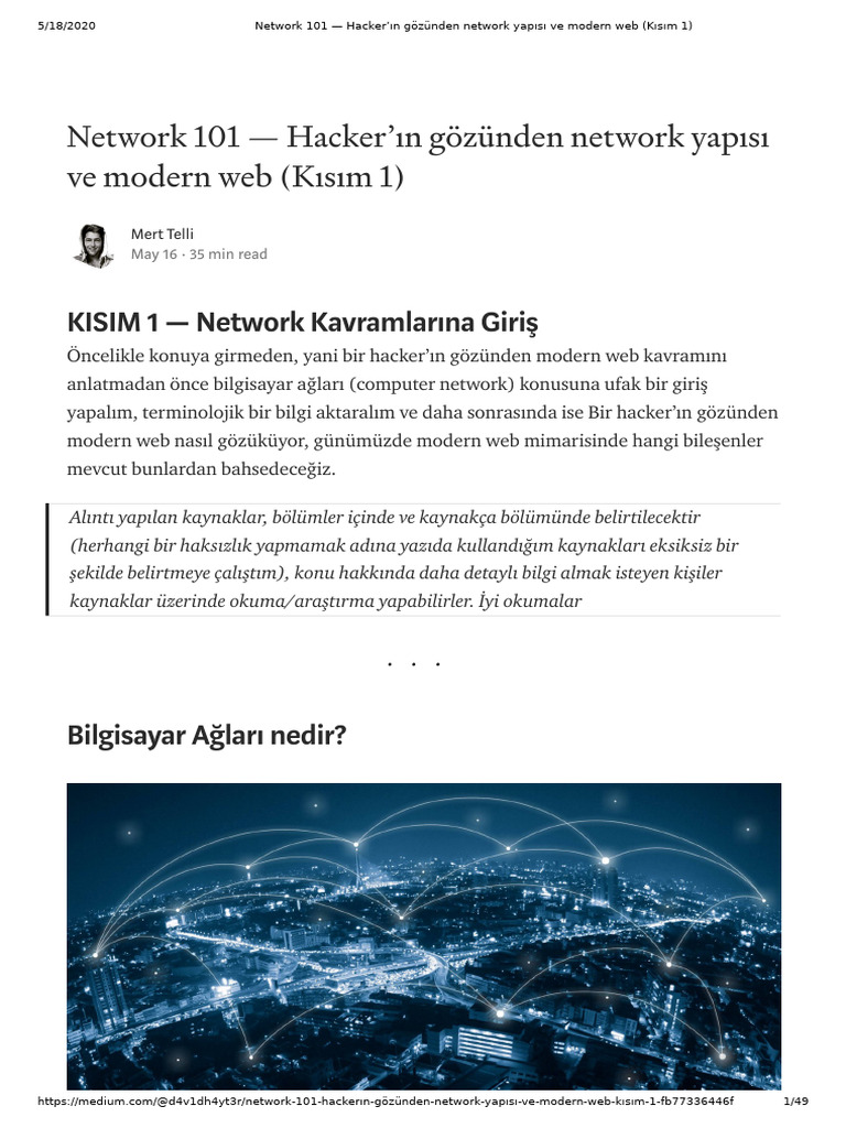 Network 101 - Hacker'in Gözünden Network Yapısı Ve Modern Web (Kısım 1 ...
