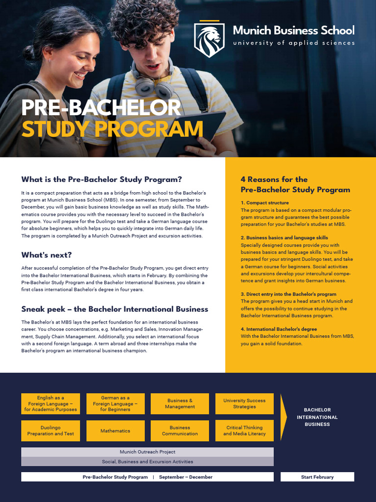 Pre Bachelor Study Program | PDF | Bachelor's Degree | Educational Stages