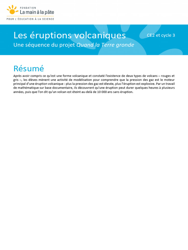 Comprendre les éruptions volcaniques | PDF | Lave | Volcan