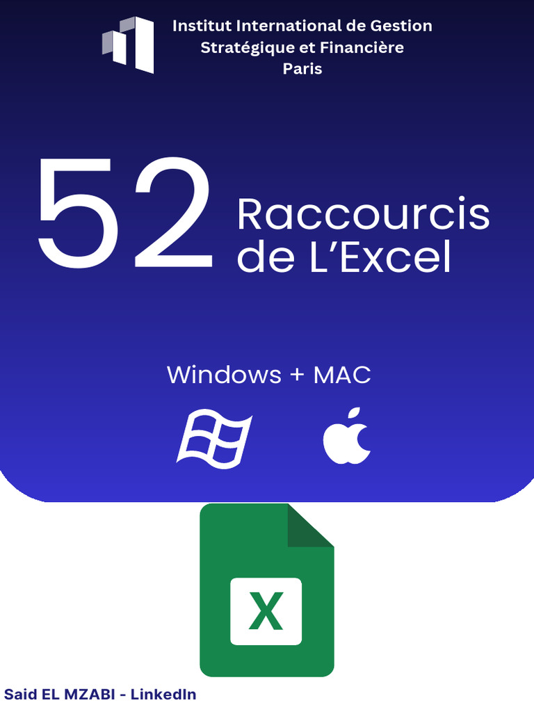 Raccourcis Clavier Excel Essentiels | PDF | Microsoft Excel | Logiciel