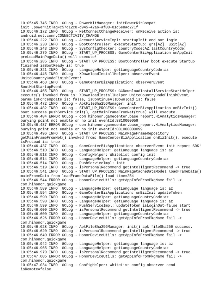 GameCenter Startup Process Logs | PDF | Internet Protocols | Software ...