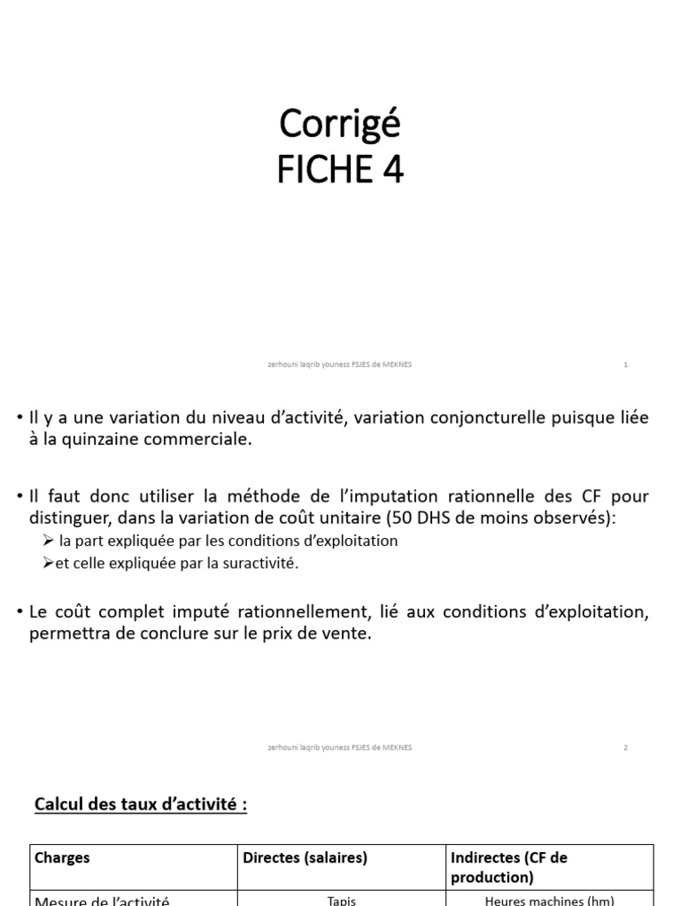 Analyse des Coûts de Production Unitaire | PDF | Économie