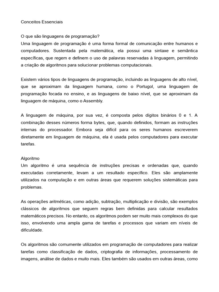 Fundamentos de Linguagens de Programação | PDF | Tipo de dados ...