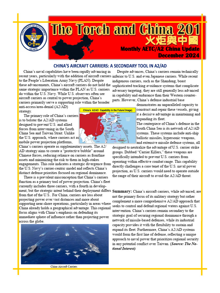China’s A2/AD Strategy & Naval Update | PDF | Aircraft Carrier | United ...