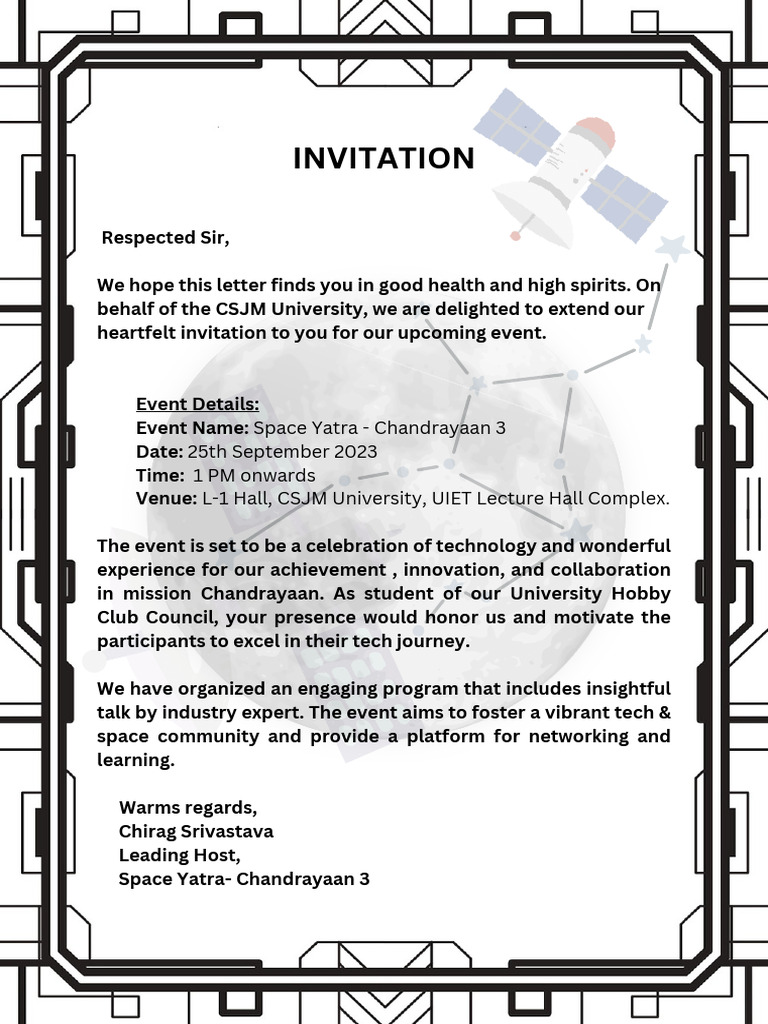 Invitation SIR | PDF