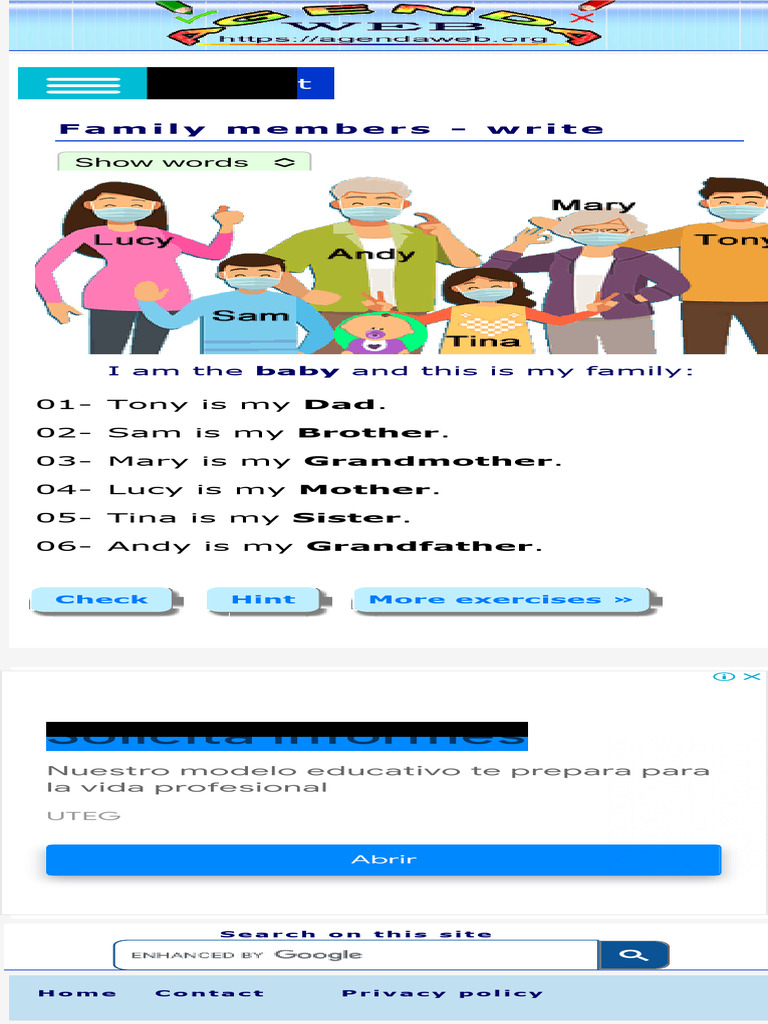 My Family Members Explained | PDF