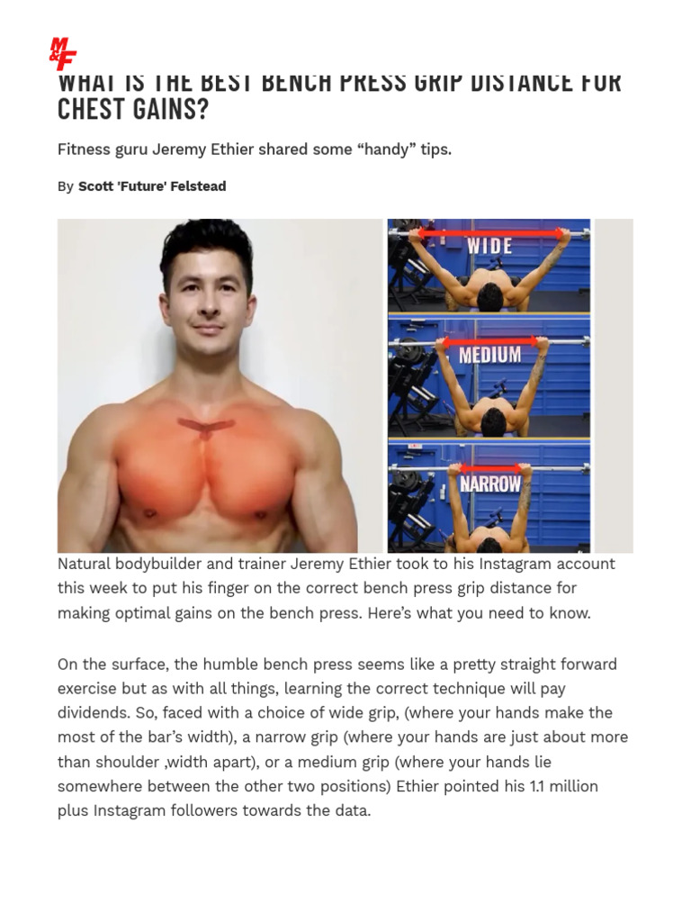 What Is The Best Bench Press Grip Distance For Chest Gains - Muscle ...