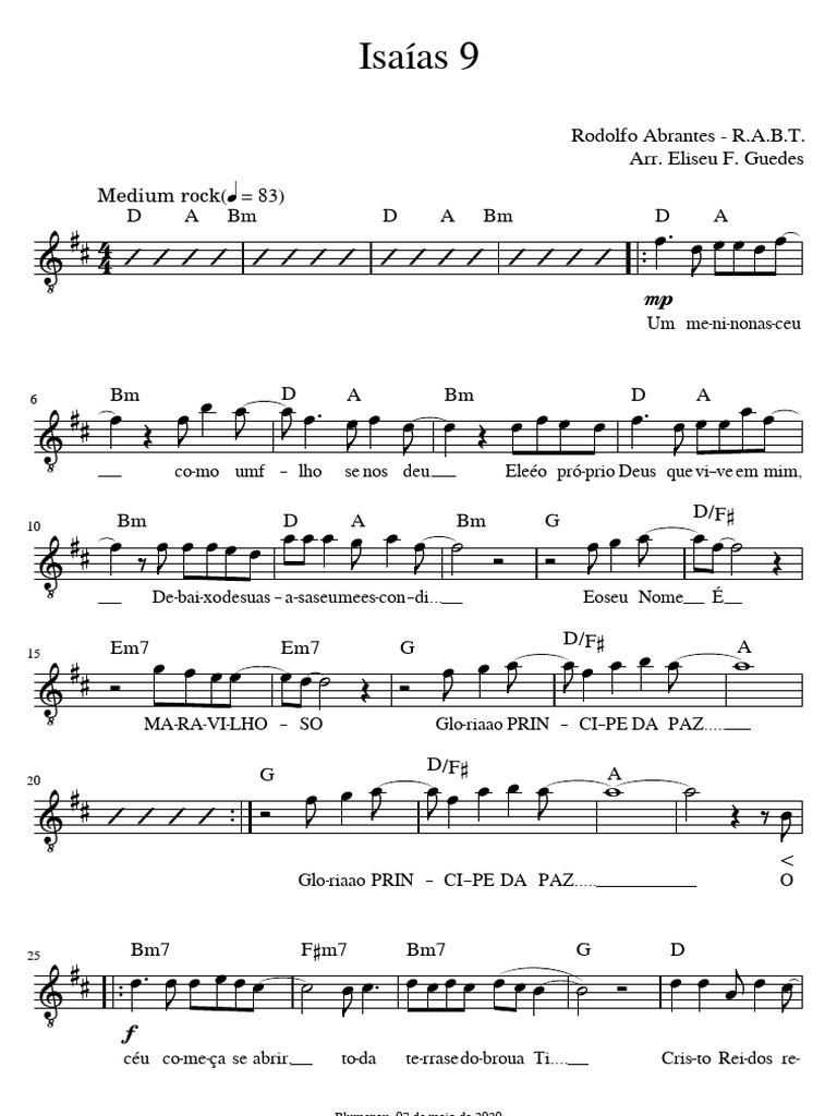 Cifra e Letra de Isaías 9 | PDF