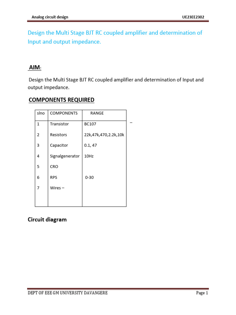 Acd 3 | PDF | Amplifier | Electrical Impedance