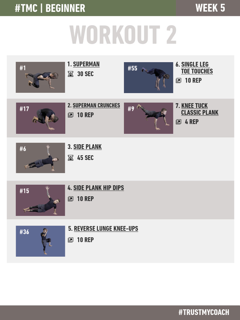 Week 5 Beginner Workout Plan | PDF