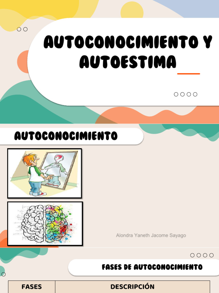 Autoconocimiento y Autoestima en el Trabajo | PDF | Autoestima ...